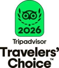 Tripadvisor TC Badge + Travelers’ Choice Center Aligned Black - L logo