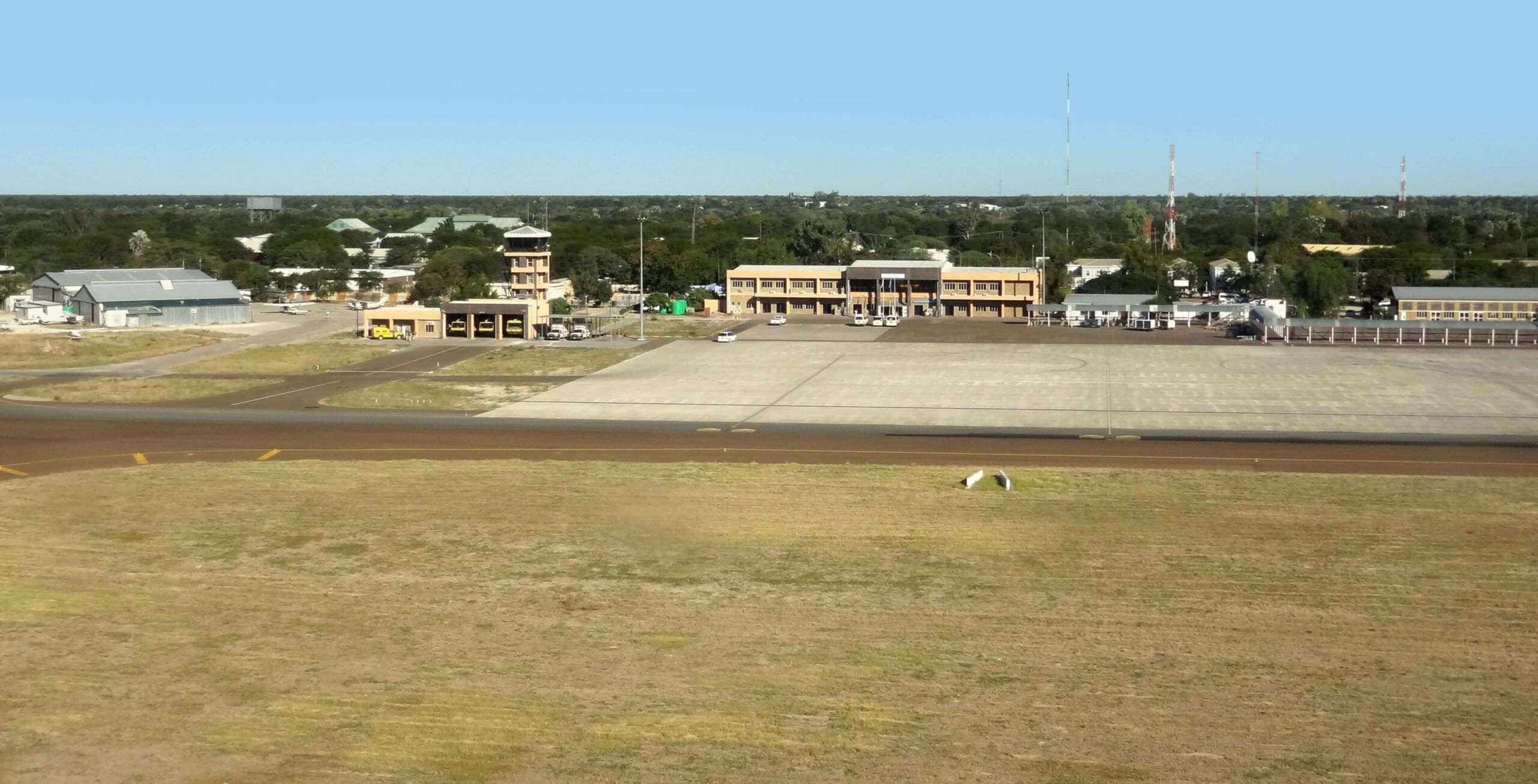 Arrivée à l'aéroport international de Maun