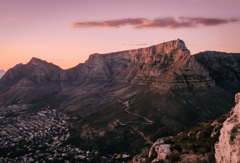 Vue panoramique depuis la Montagne de la Table, Le Cap