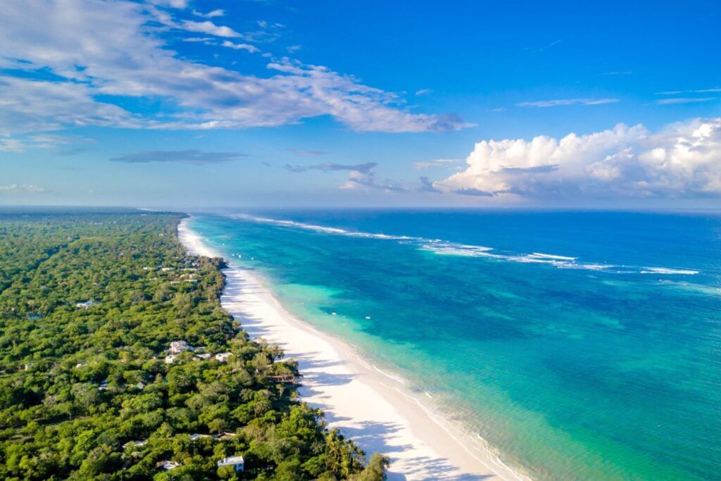 Plage tropicale de Diani