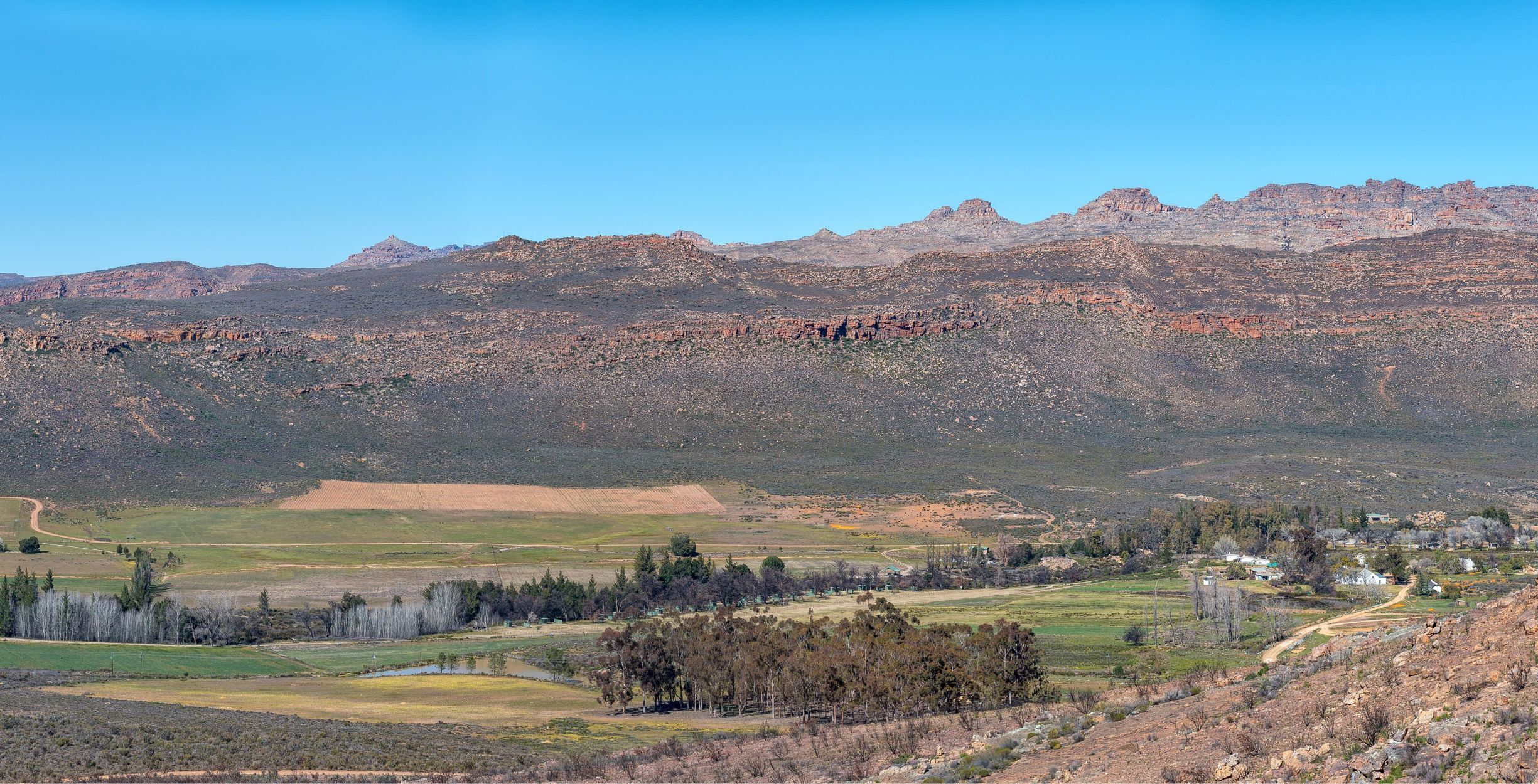 Trajet de Paternoster aux montagnes Cederberg
