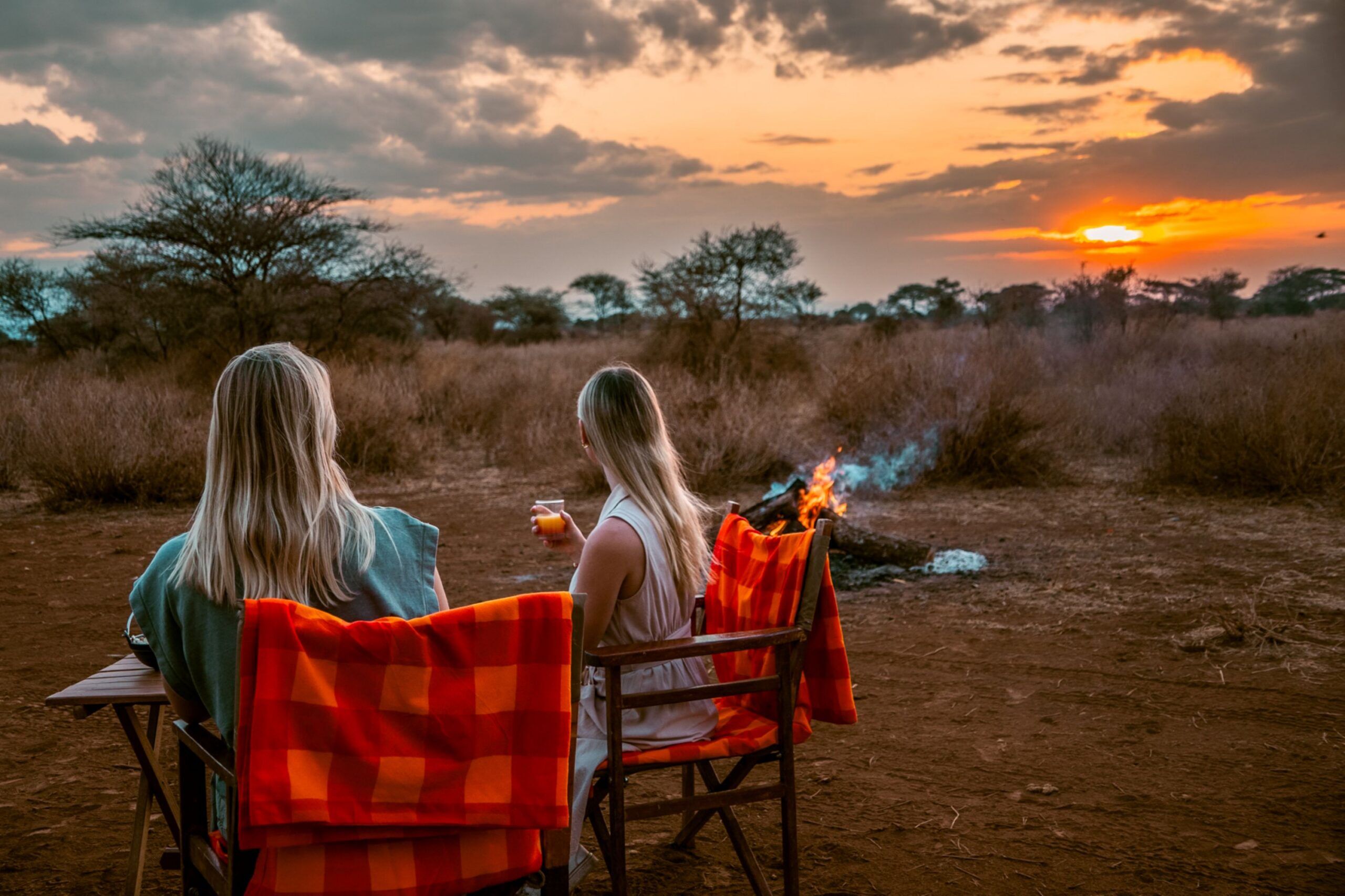 Apéritif au coucher de soleil - Tulia Amboseli