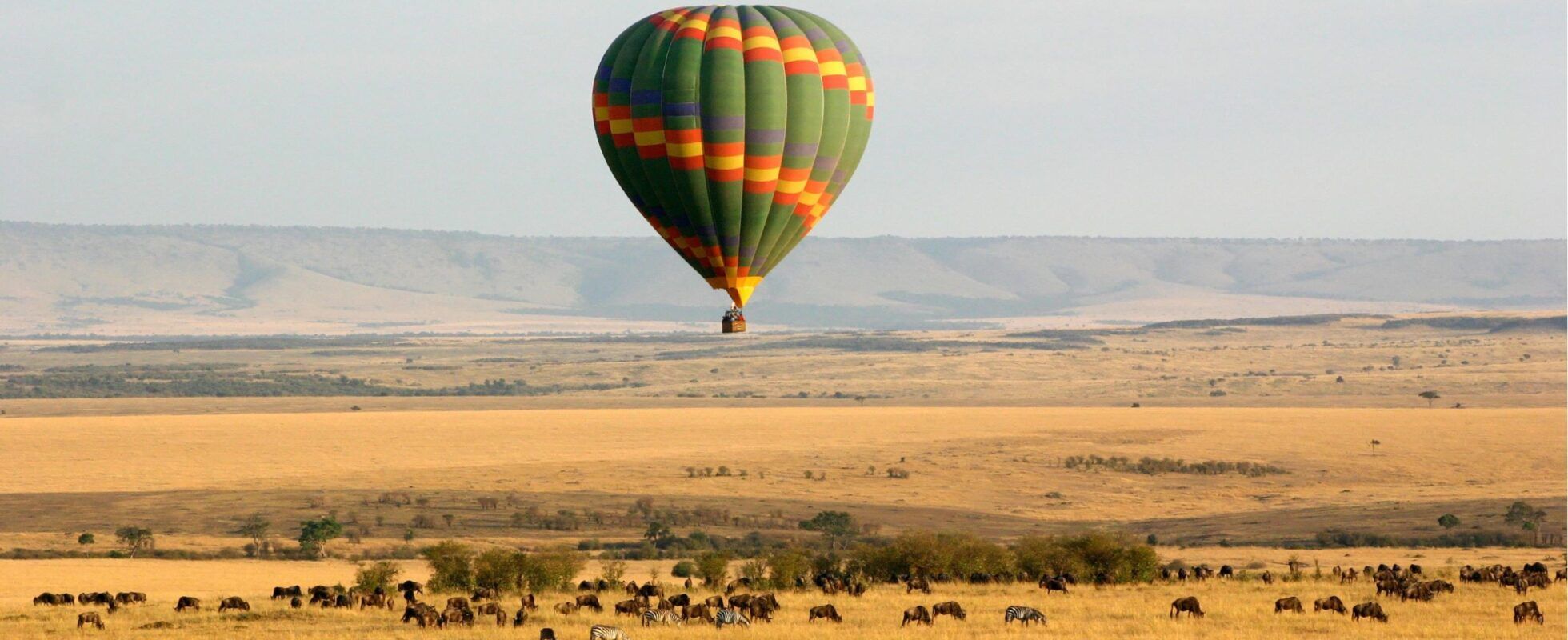 Montgolfière en safari sur le parc Masai Mara