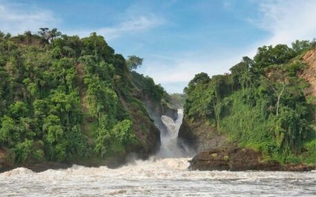 Chutes de Murchison au coucher du soleil, pendant un voyage à l'ouest de l'ouganda