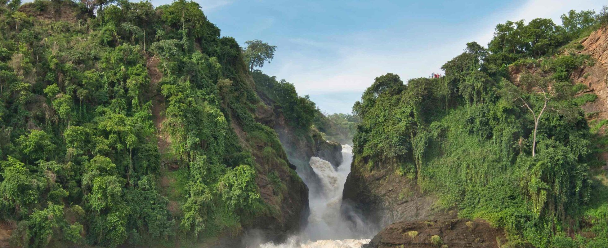 Chutes de Murchison au coucher du soleil, pendant un voyage à l'ouest de l'ouganda