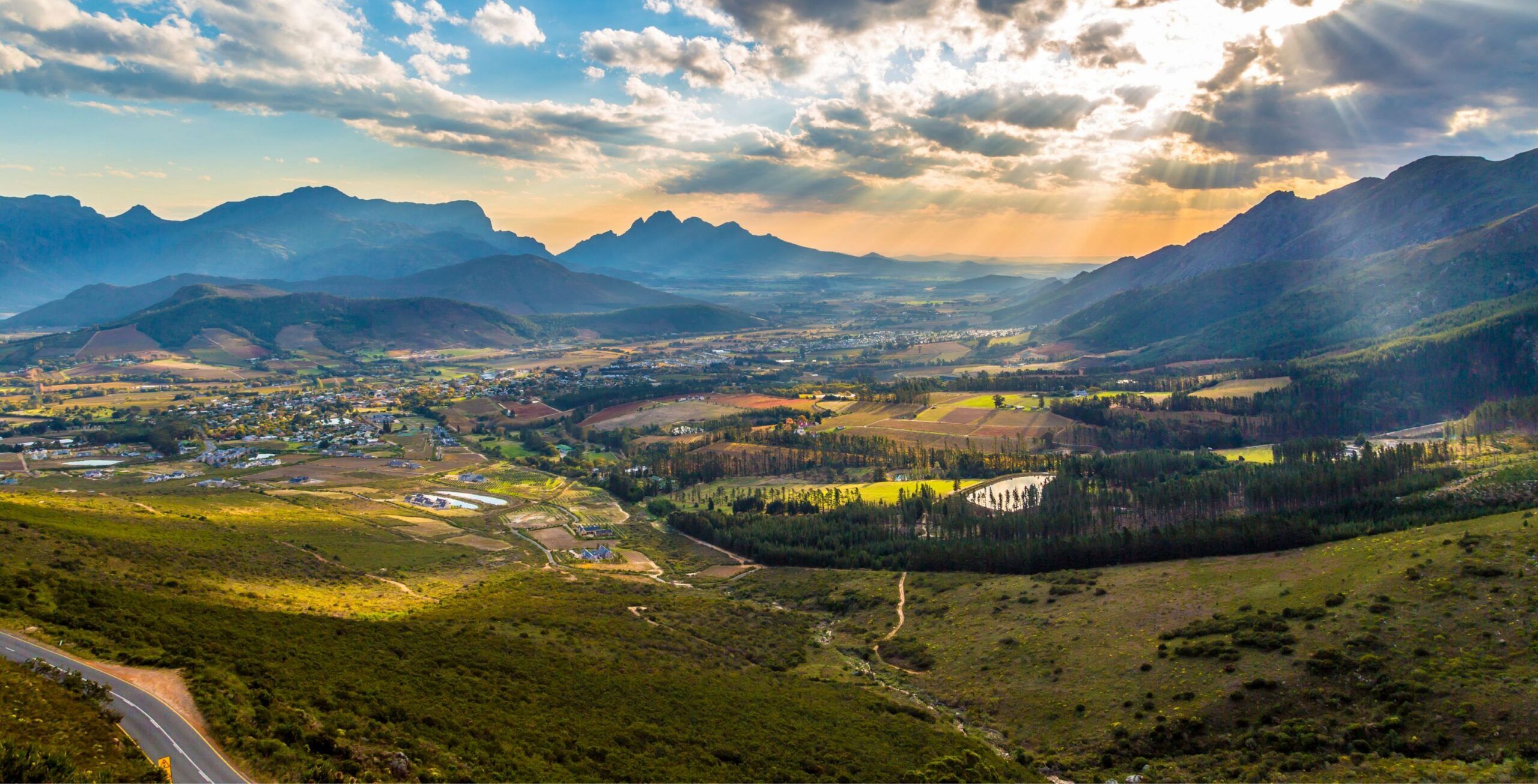 Trajet d'Hermanus à Franschhoek